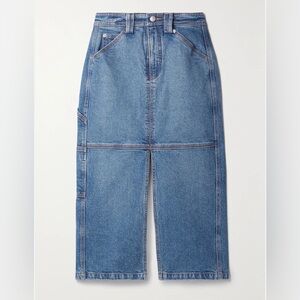 A.L.C. - Women’s Alden Denim Blue Midi Skirt - Size: 0